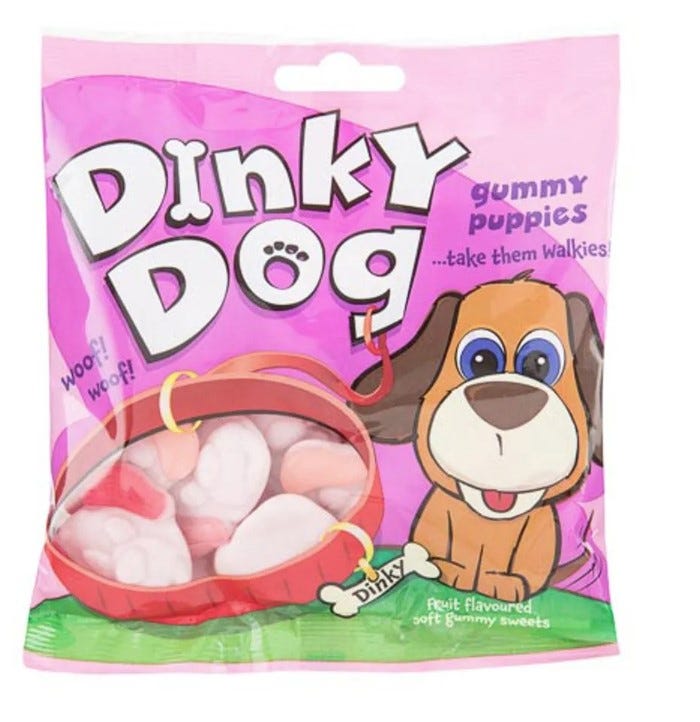 Dinky Dog Gummy Sweets, 150g