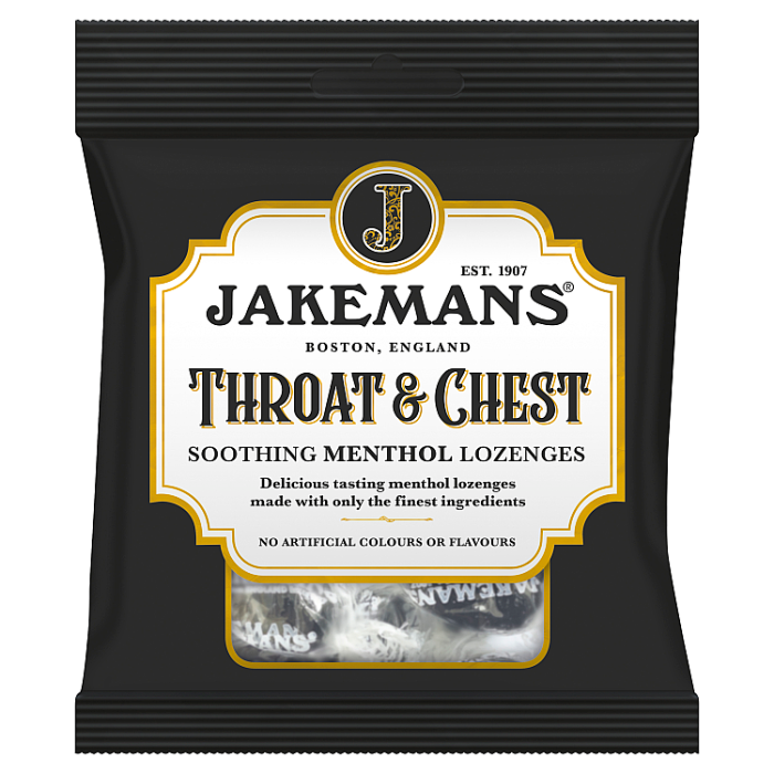Jakemans Throat & Chest Soothing Menthol Lozenges, 73g