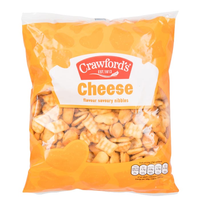 Crawfords Cheese Savoury Nibbles, 250g