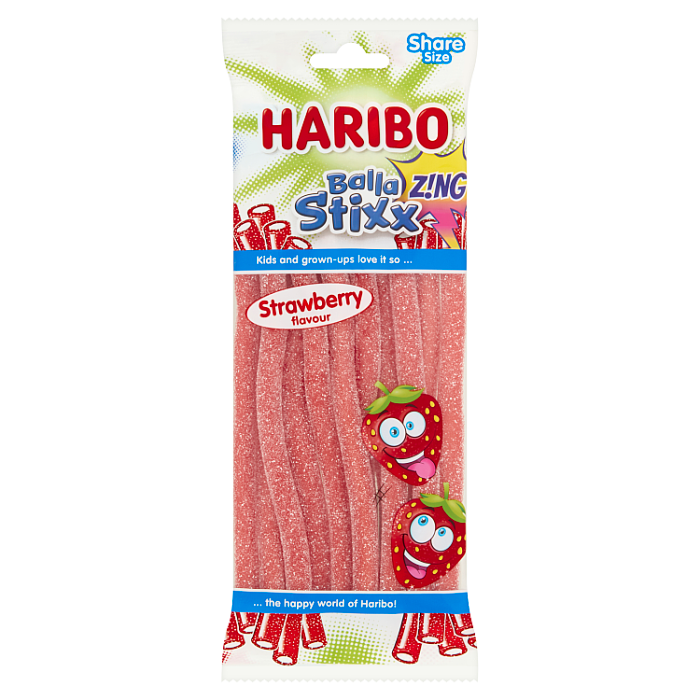Haribo Balla Stixx Zing Strawberry, 140g