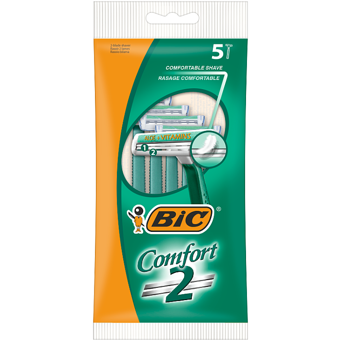 BIC Comfort 2 Men's Razors (Pack of 5)