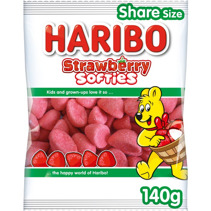 Haribo Strawberry Softies, 140g